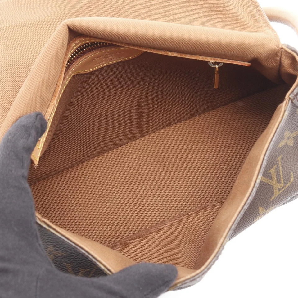 Bolsa de ombro Louis Vuitton mini looping M51147 monograma lona usada feminina LV - Imagem 3 de 4