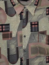 Vintage Monzini Collection XL Men's Short Sleeve Shirt Made In USA GF READ