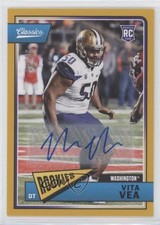 2018 Panini Classics Rookies Significant Signatures Gold 38/49 Vita Vea Auto 3n1