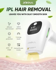 XSOUL At-Home IPL Hair Removal 999,999 Flashes Painless Hair Remover - White