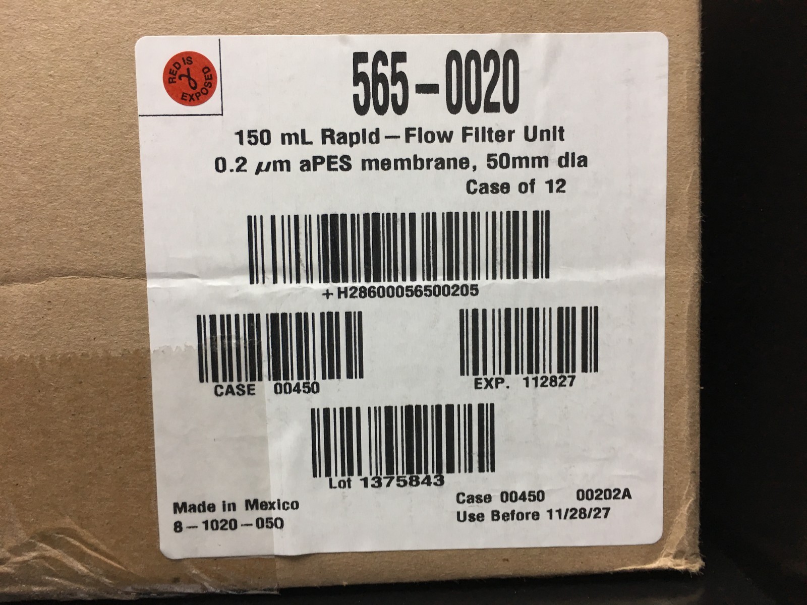 Thermo Scientific REF 565-0020 150mL Rapid Flow Filter Unit 0.2um 50mm Case