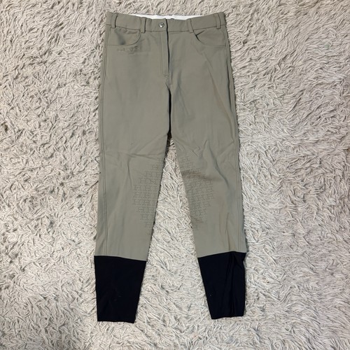 Pantalones de montar a caballo con parche en la rodilla Harcour tostado talla US28 para mujer - Imagen 2 de 7