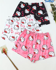 NEW Womens Sanrio Hello Kitty Pajama PJ Sleep Shorts Ladies Sz L cartoon cat