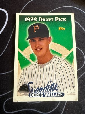 Derek Wallace Draft Pick Chicago Cubs 1992 Topps Card 459 Near Mint