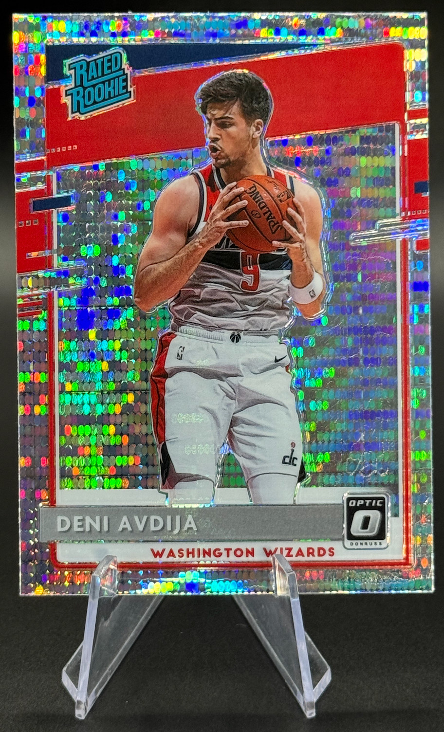 2020-21 Deni Avdija RC #159 Donruss Optic Silver Pulsar Rated Rookie Holo Prizm