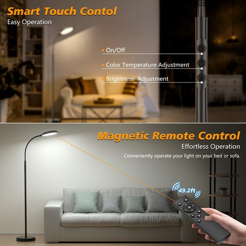 Floor Lamp, 18W Bright LED Floor Lamps for Living Room with Diamond-Surface, ... - Picture 4 of 8