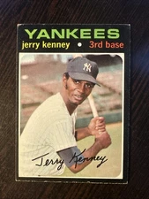 1971 TOPPS #572 JERRY KENNEY NEW YORK YANKEES EX *Hot Corner Vintage* C
