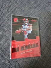 Baker Mayfield 2018 Panini Absolute Rookie Dual Memorabilia RC Browns #RDM-BM