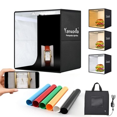 Light Box Photography 12''x12''x12'', Photo Box Booth with 120 LEDs (CRI 95), 6 ...