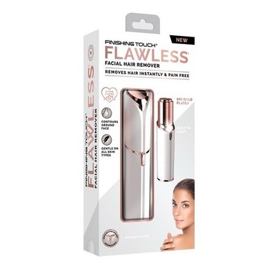 Finishing Touch Flawless Facial Hair Remover, Rose Gold Face Razor W/ Led Light