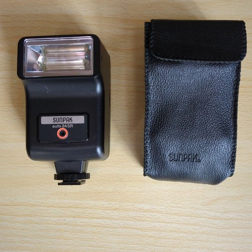 Sunpak Auto 24SR Strobe Flash Camera Flash, Used, Clean