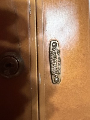 Vintage Samsonite Train Case Shwayder Bros Denver Brown Makeup Luggage 50s