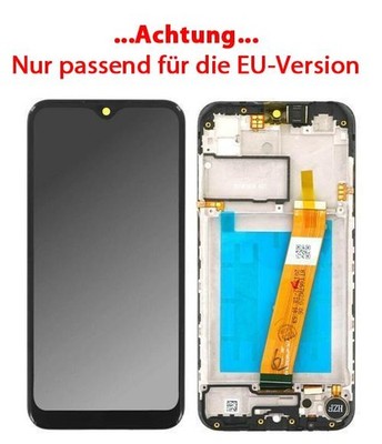 Original Samsung Galaxy A01 A015F LCD Display Touchscreen mit Rahmen Schwarz