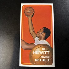 1970-71 TOPPS Basketball - Bill Hewitt - Pistons 56