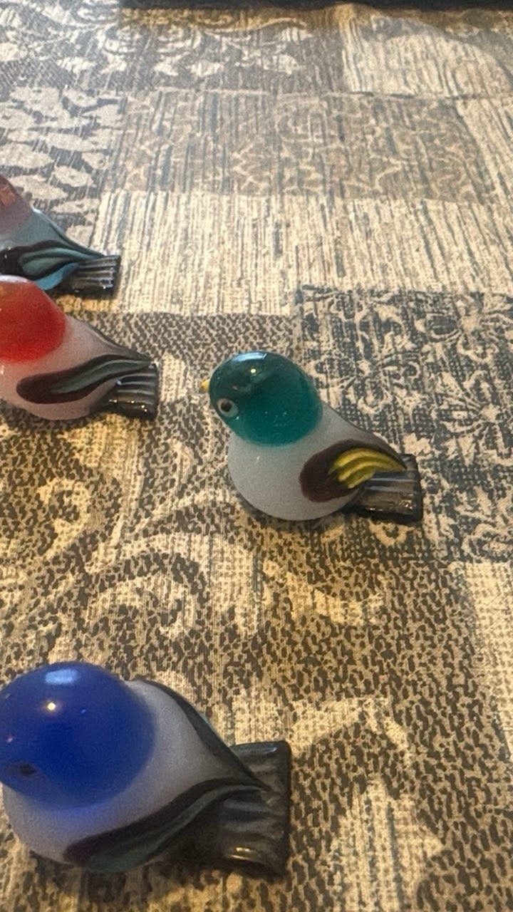 Vintage Murano Style Birds Lot