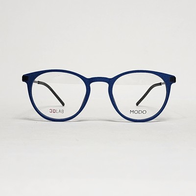 MODO Alfa Unisex Ultra-Light 3D LAB Titanium Round Glasses in Navy | 48mm