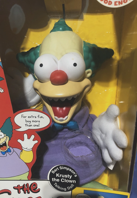 Playmates The Simpsons 2001 Good/Evil Talking Krusty Doll