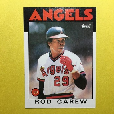 1986 Topps Baseball Rod Carew Card # 400 Angels First Base