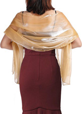 Women's Shawls and Wraps for Evening Dresses Sparkling Wedding Scarf Sheer Br...