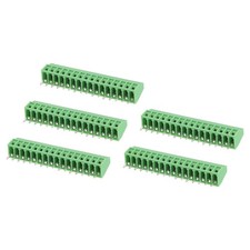 5 PCS 16Pin PCB Mount Screw Terminal Block Connector 2.54mm Green