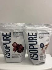 Isopure Low Carb Protein Powder, 1 lb - Dutch Chocolate & Unflavored EXP:07/2027