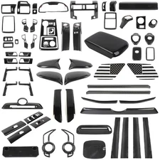 FOR 10+ 4RUNNER CARBON FIBER GRAIN CAR DASH GEAR PANEL DECOR COVER TRIM OVERLAYS