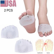 2PCS Silicone Bunion Toe Corrector Orthotics Straightener Separator Pain Foot
