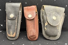 Vintage Leather Sheaths Lot Of 3
