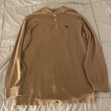 Men’s Small Vintage Chaps Ralph Lauren Brown Long Sleeve Henley