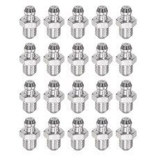 304 Stainless Steel Straight Hydraulic Grease Fitting M8 x 1mm Thread 20Set