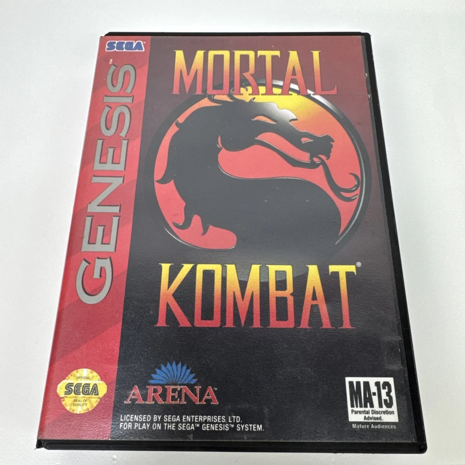 Mortal Kombat Sega Genesis 1992 Arena manual de instrucciones y estuche solamente (SIN JUEGO) Foto 3 de 4