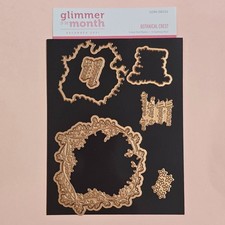 Spellbinders Botanical Crests Glimmer Hot Foil Plate Die Set GOM-DEC21 w/Mat