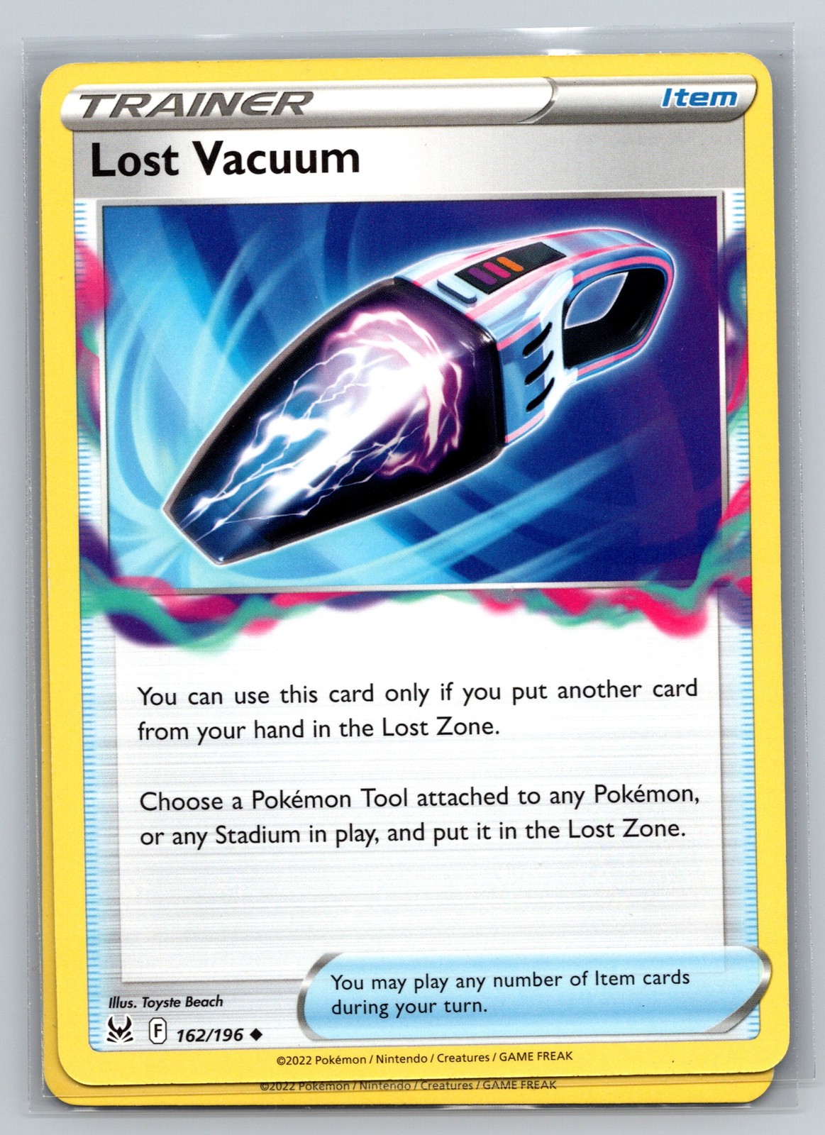 Lost Vacuum 162/196 Lost Origin Trainer Item Lost Zone Pokemon TCG Card