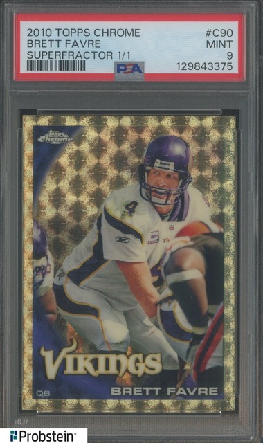 2010 Topps Chrome Superfractor #C90 Brett Favre Vikings HOF 1/1 PSA 9 MINT