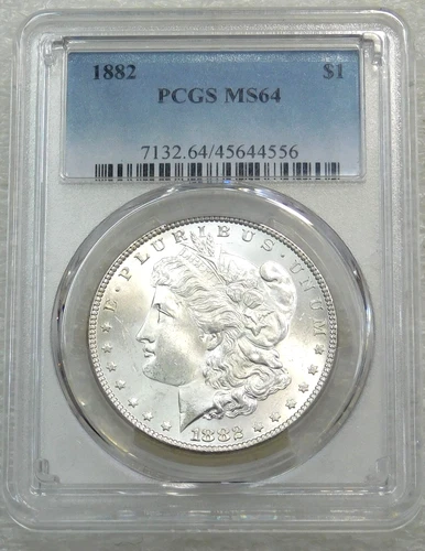 1882 P Morgan Silver Dollar PCGS MS64 Frosty White PQ Brand New Holder #E289A