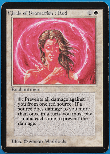 Circle of Protection: Red Alpha PLD White Common MTG CARD (ID# 505201) ABUGames - Picture 1 of 2