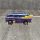 Vintage 1969 Hot Wheels Volkswagen Beach Bomb Purple Surfboard Red Line