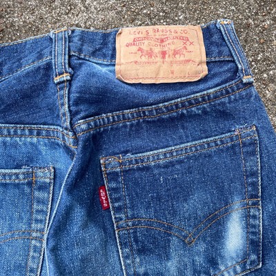 Vintage 1970s Levis 302 Kids Jeans Redline Selvedge 23-24” Waist 