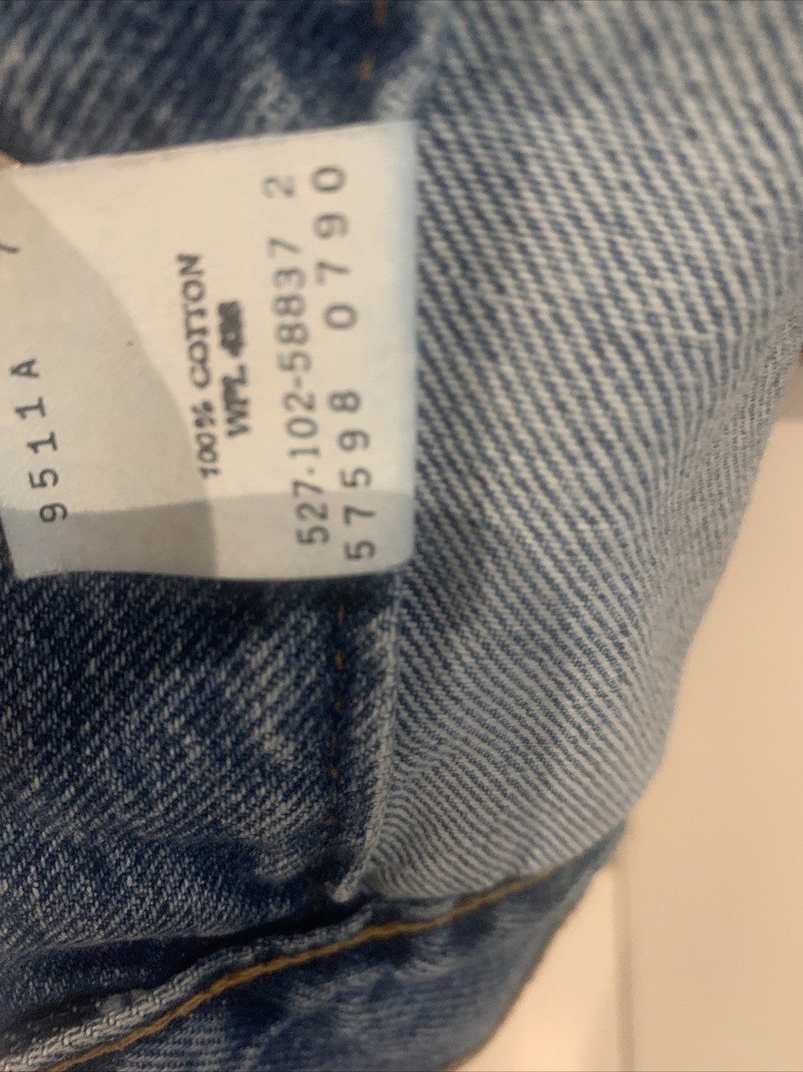 Vintage Levi's Strauss Denim Jacket 57598 XL Made in USA Blue