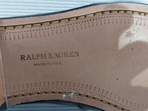 Ralph Lauren Black Leather Edric Leather Penny Loafer UK 7.5 US 8E NEW With Tags - Picture 10 of 14