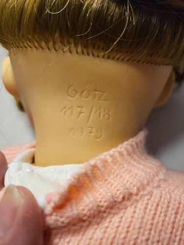 Gotz 1979 Doll Brown Hair Blue Eyes Pre American Girl 21" NOT ORIGINAL CLOTHES - Picture 9 of 11