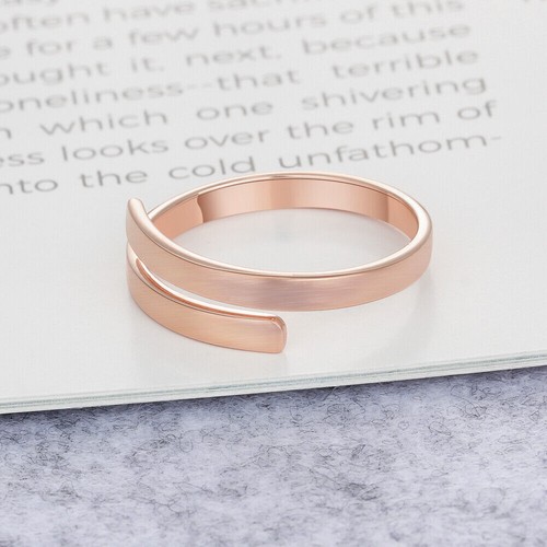 Two Name Jewelry Anniversary Elegant Gift Ring Unique Open Wrap Customizable - Picture 6 of 10