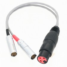 Large XLR 3Pin to L R Dual small Mini XLR TA3M 8 L2B2AT Insert Splitter Cable