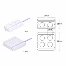 2/4 Wells Dental Disposable Mixing Wells/Dish for composites bonding adhesives