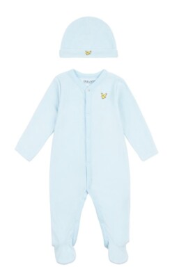 Lyle And Scott Angel Falls Baby Grow And Hat Blue 3-6 Months