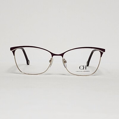 Carolina Herrera VHE154K Women's Square/Oval Glasses in Violet / Gold | 54mm
