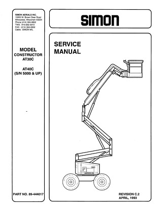 Simon Constructor AT30C & AT40C Self-Propelled Aerial Platform Service Manual