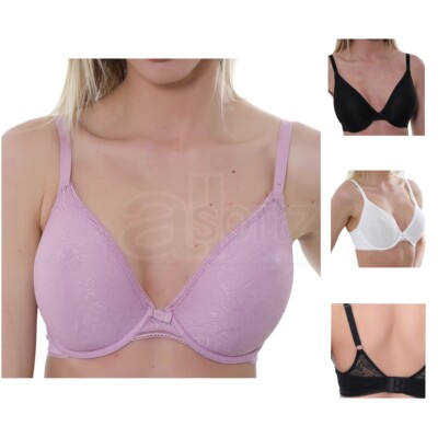 Bügel Plunge BH ungepolstert Neu Damen Frauen Dessous Spitze UK Größe M S L