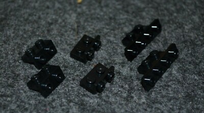 (6 - 3 different) Black 90 Degree Upward / Angle / Change Bricks ~ NEW Lego *