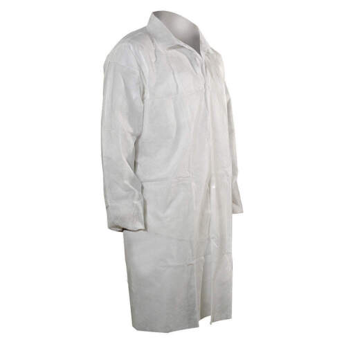 CELLUCAP 3302EWSXX Lab Coat,White,Snaps,2XL,PK25 - Picture 1 of 1